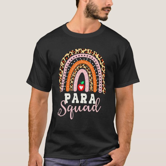 Camiseta Paraprofessional Life Rainbow Para Squad Teacher P (Anverso)