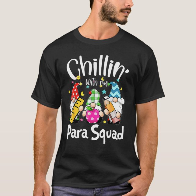 Camiseta Paraprofessional Para Squad Chillin Gnomes Christm (Anverso)