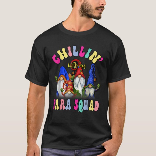 Camiseta Paraprofessional Para Squad Chillin Gnomes Christm (Anverso)
