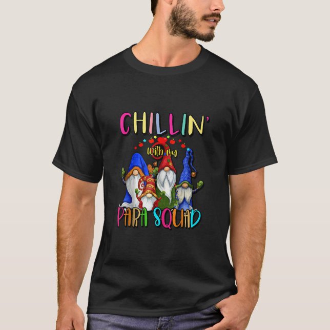 Camiseta Paraprofessional Para Squad Chillin Gnomes Christm (Anverso)