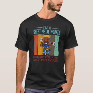 Camiseta Parar de trabajador Metalizado de la hoja de los h