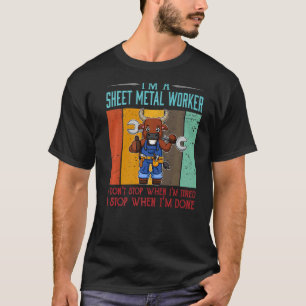 Camiseta Parar de trabajador Metalizado de la hoja de los h
