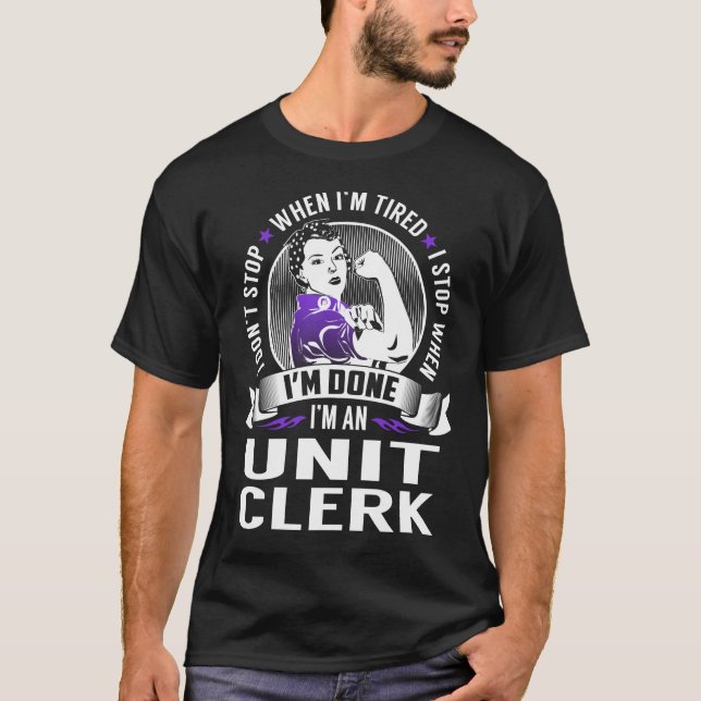 Camiseta Parar el empleado de unidad cuando termine (Anverso)