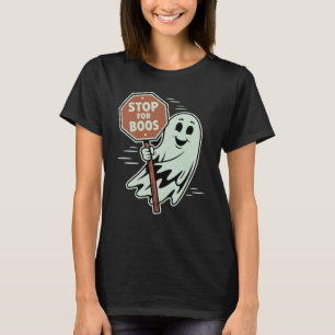 Camiseta Parar para boos Halloween Fantasma o tratamiento