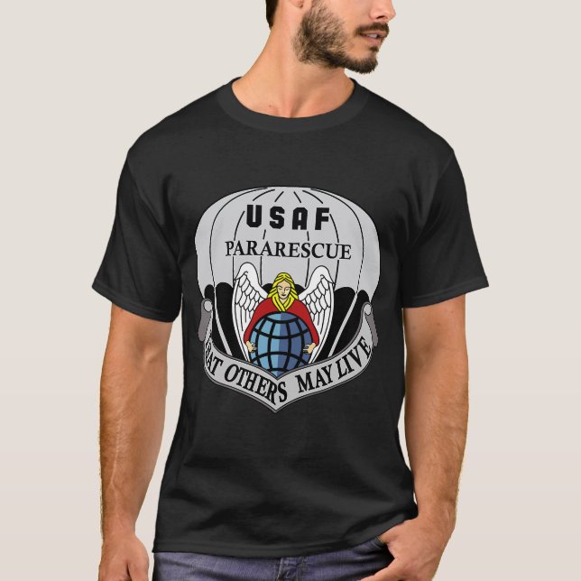 Camiseta Pararescue Insignia PJ Veterano Militar (Anverso)