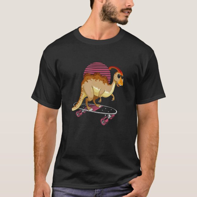 Camiseta Parasaurolophus Dinosaur Desing for Skaterboad (Anverso)