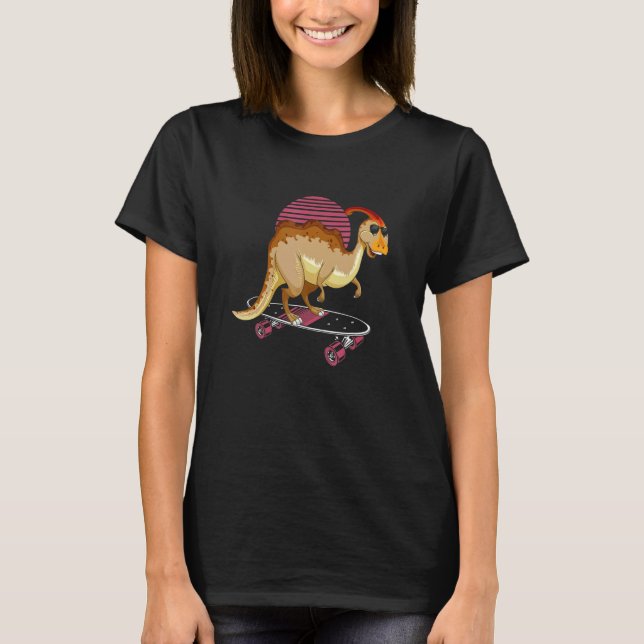 Camiseta Parasaurolophus Dinosaur Desing for Skaterboad (Anverso)
