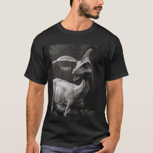 Camiseta Parasaurolophus Dinosaur UFO Alien Extraterrestria