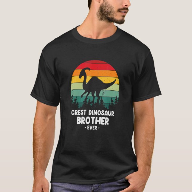 Camiseta Parasaurolophus for Cest Dinosaur Brother ever (Anverso)