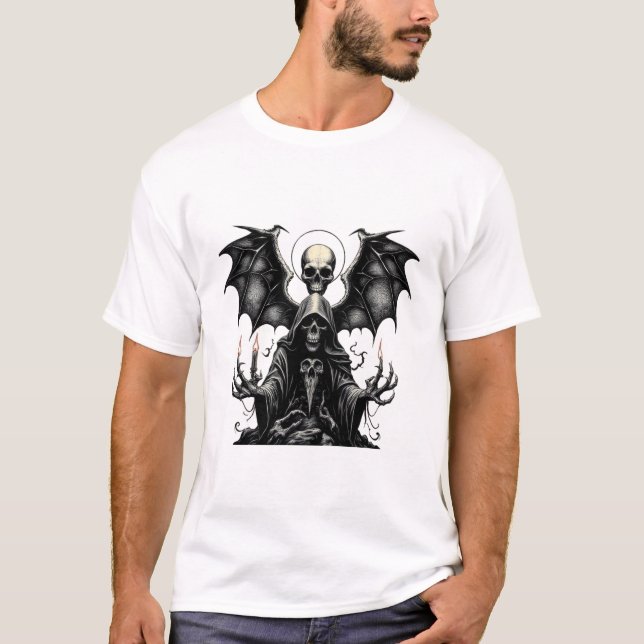 Camiseta Parca parca con alas y velas de murciélago - oscur (Anverso)