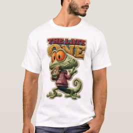Camiseta Parche Bordado de Camaleón Divertido de 'The Late 