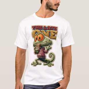 Camiseta Parche Bordado de Camaleón Divertido de 'The Late
