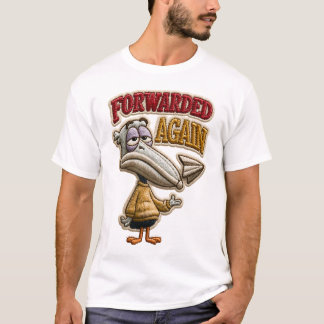 Camiseta Parche Bordado de Pelícano Divertido Reenviado de