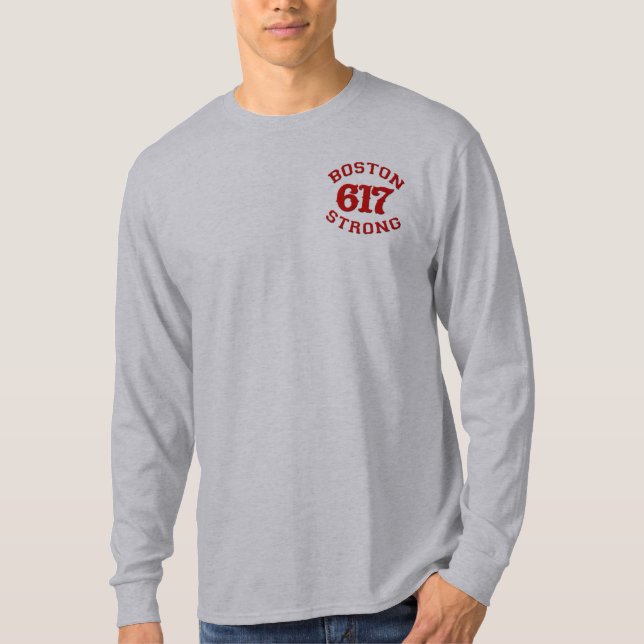 Camiseta Parche BOSTON 617 SÓLIDO 3D (Anverso)
