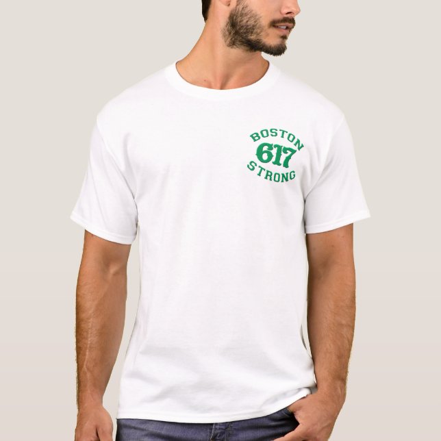 Camiseta Parche BOSTON 617 SÓLIDO 3D (Anverso)