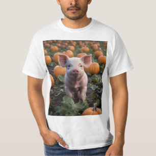 Camiseta **"Parche de alegría: un Lechón feliz entre calaba