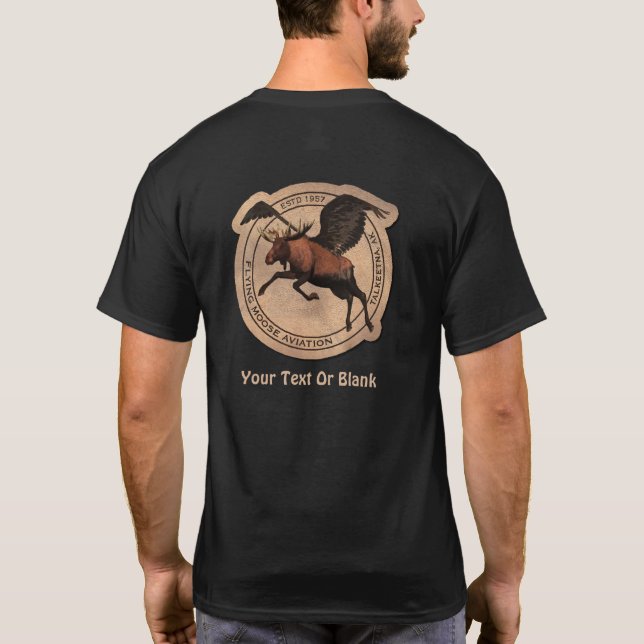 Camiseta Parche de Aviación de Moose Volador (Reverso)