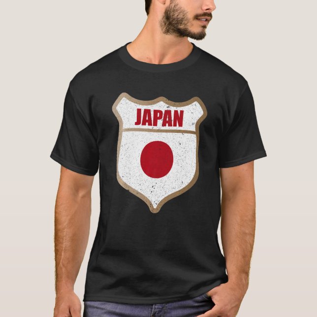 Camiseta Parche De Bandera De Japón Para Japoneses Y Que Am (Anverso)