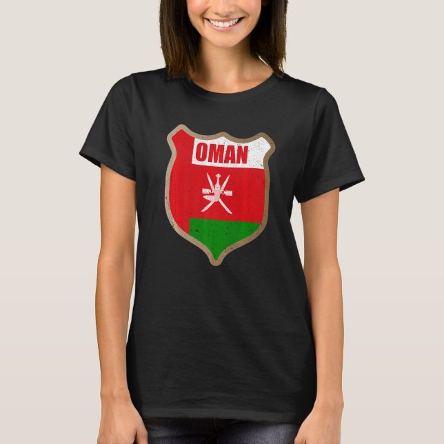 Camiseta Parche De Bandera De Omán Para Los Omanis Y Los Qu (Anverso)