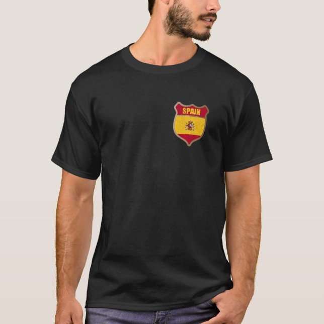 Camiseta Parche de Bandera Española Para Los Españoles Y Pa (Anverso)