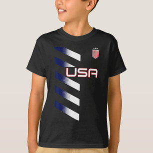 Camiseta Parche de bandera estadounidense de fútbol estrell