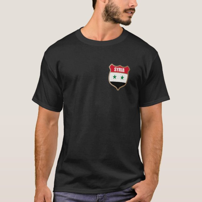Camiseta Parche de bandera siria para sirios y personas que (Anverso)