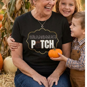 Camiseta Parche de calabaza a juego familiar personalizado
