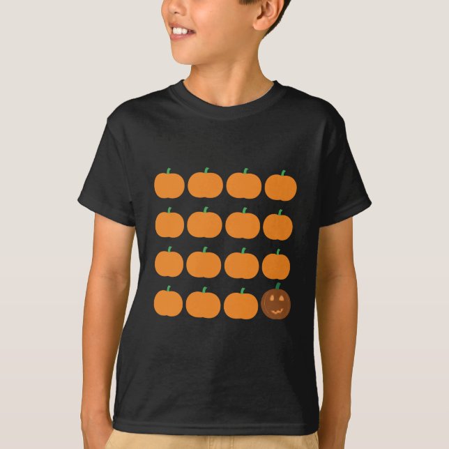 Camiseta Parche de calabaza cuta de Halloween (Anverso)