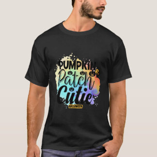 Camiseta Parche de calabaza Cutie Halloween Fall