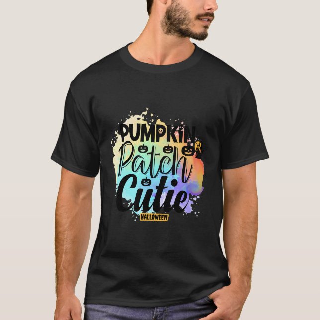 Camiseta Parche de calabaza Cutie Halloween Fall (Anverso)