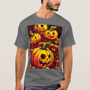 Camiseta Parche de calabaza de Halloween