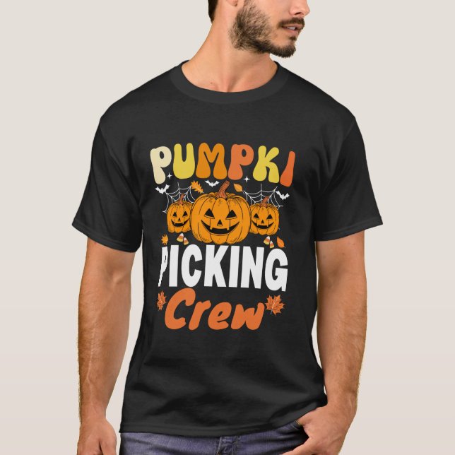 Camiseta Parche de calabaza de la familia de la tripulación (Anverso)
