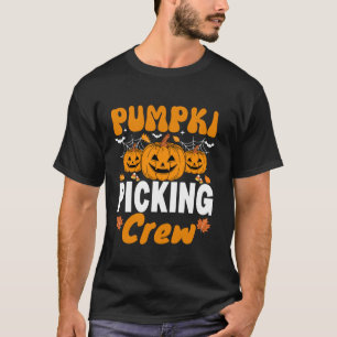 Camiseta Parche de calabaza de la familia de la tripulación