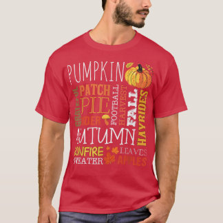 Camiseta Parche De Calabaza En Otoño Png