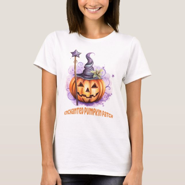 Camiseta Parche de calabaza encantado (Anverso)