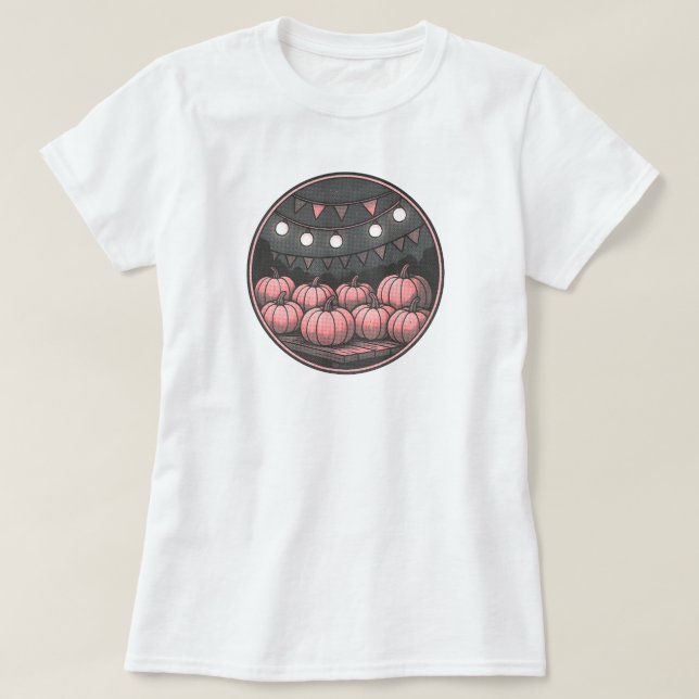 Camiseta Parche de calabaza - Festival de la Granja de Otoñ (Diseño del anverso)