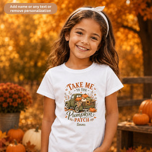 Camiseta Parche de Calabaza Halloween Personalizado para Ni