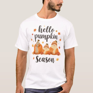 Camiseta Parche de calabaza juguetón de estacional para oto