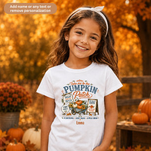 Camiseta Parche de Calabaza Personalizado Halloween para Ni
