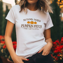 Camiseta Parche de calabaza Tema otoñal
