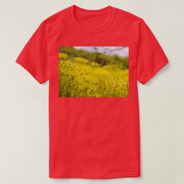 Camiseta Parche de flores amarillas (Diseño del anverso)