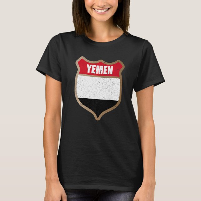 Camiseta Parche De La Bandera De Yemen Para Los Yemeníes Y  (Anverso)