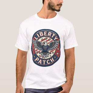 Camiseta Parche de la Libertad Parche Patriótico Bordado Pa