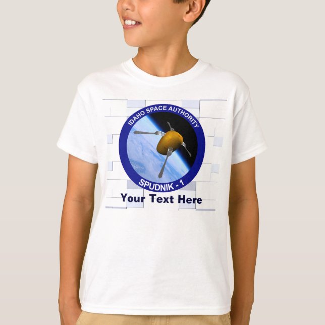 Camiseta Parche de misión de satélite Idaho Spudnik (Anverso)