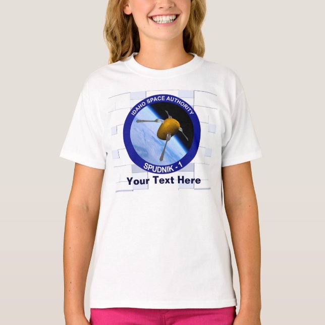 Camiseta Parche de misión de satélite Idaho Spudnik (Anverso)