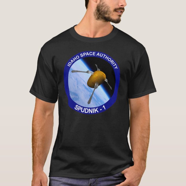 Camiseta Parche de misión de satélite Idaho Spudnik (Anverso)