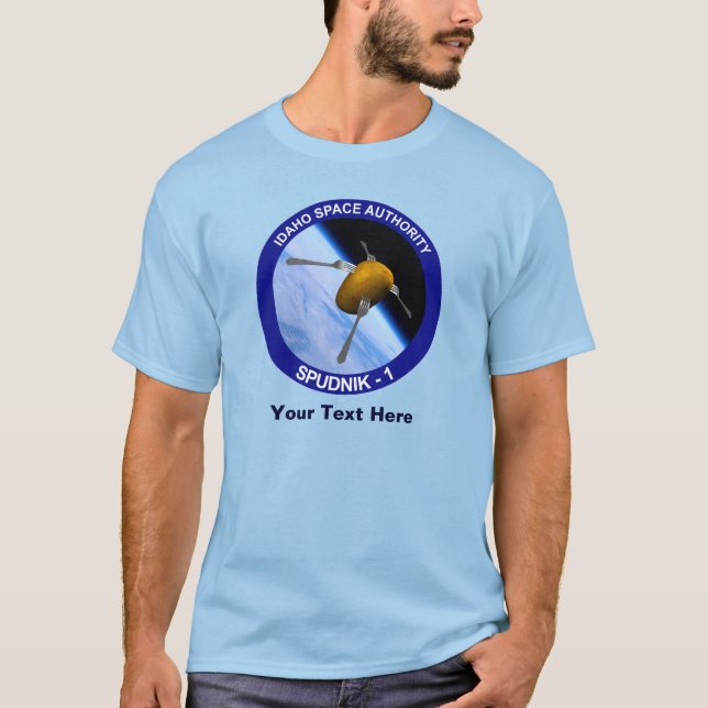 Camiseta Parche de misión de satélite Idaho Spudnik (Anverso)