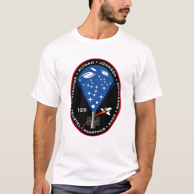Camiseta Parche de misión del telescopio espacial STS 125 H (Anverso)