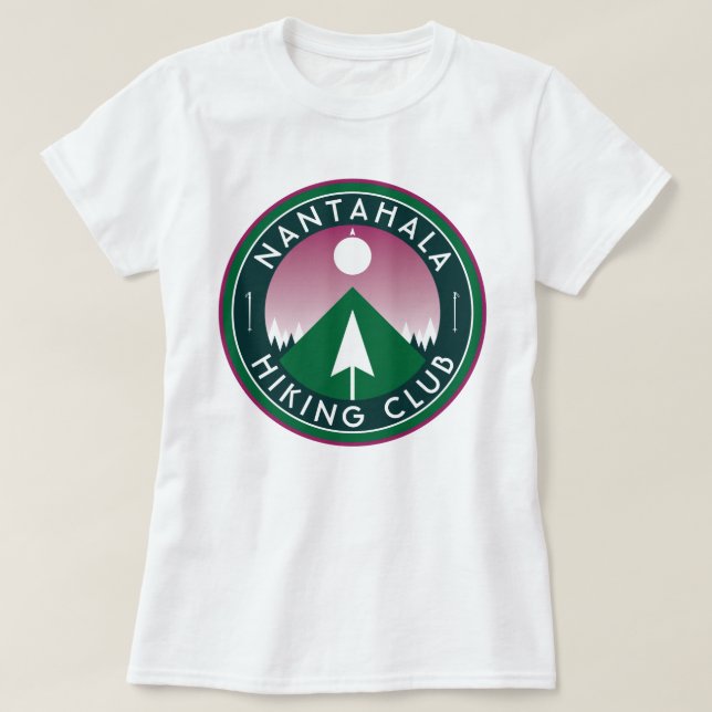 Camiseta Parche de montaña T-Shirt del club de senderismo d (Diseño del anverso)
