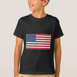 Camiseta Parche de pecho de bandera de EE. UU. Bandera estr